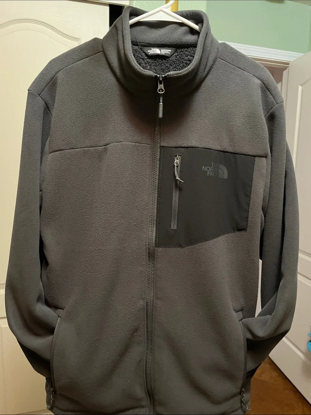 The North Face Men's Dark Gray Full-Zip Fleece Lined Jacket Sz Large
